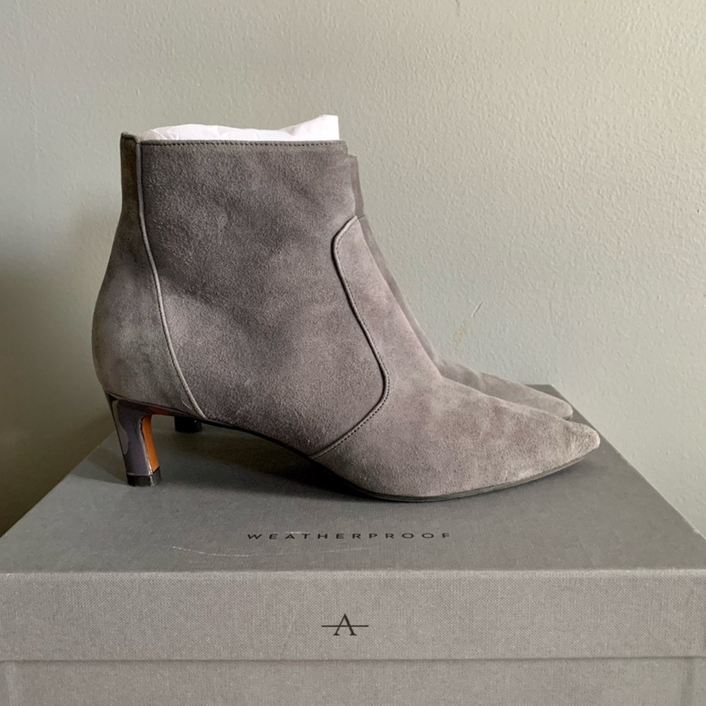 Aquatalia Marilisa Gray Ankle Boots